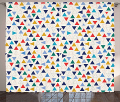 Colorful Simple Triangles Curtain