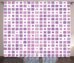 Random Ombre Square Tiles Curtain