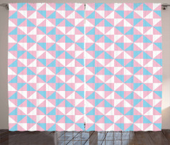 Diagonal Square Shapes Curtain