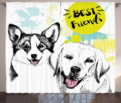 Best Friends Typography Curtain