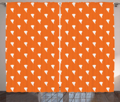 Whirlwind Pattern on Orange Curtain