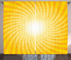 Sunburst Spiral Stripes Curtain