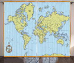 Adventure Detailed Map Curtain