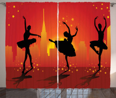 Dancers with Stars Cityscape Curtain