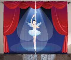 Winged Dancer on the Stage Curtain