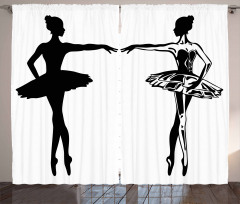 Dancers in Classic Dresses Curtain