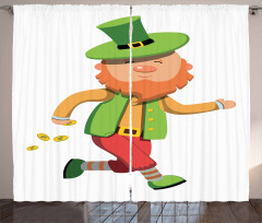 Leprechaun Coins Curtain