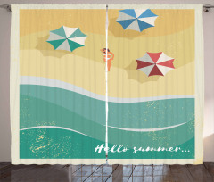 Woman Sunbathing Beach Curtain