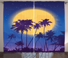 Coconut Palm Beach Curtain