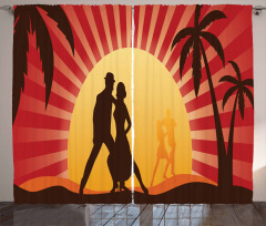 Dancing Tango Couple Curtain