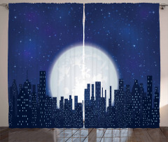 Moon Stars and City Curtain