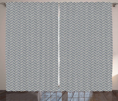 Grunge Geometric Zigzag Curtain
