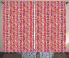 Angled Rectangle Pattern Curtain