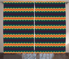 Colorful Zigzag Classic Curtain
