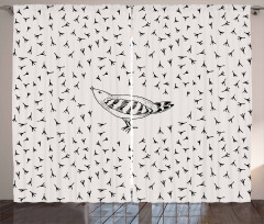 Sketch Forest Animal Pattern Curtain