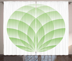 Lotus Flowers Asian Curtain