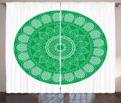 Oriental Flower Motif Curtain