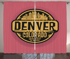 Denver Grunge Urban City Curtain