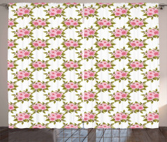 Blossoming Sakura Flowers Curtain