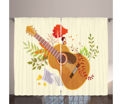 Spring Guitar Composition Curtain