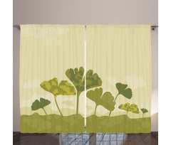 Natural Curved Tree Leaves Curtain