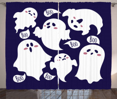 Scary Ghost Characters Boo Curtain