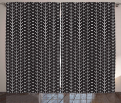 Repeating Tiny Triangles Curtain