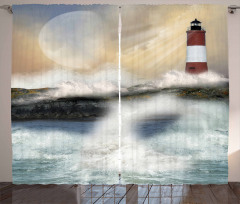 Stormy Sea Waves Curtain