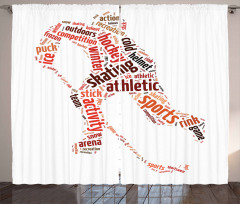 Man Silhouette with Words Curtain