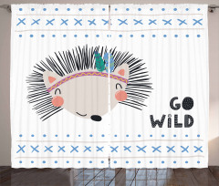 Hedgehog Go Wild Words Curtain