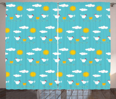 Happy Funny Farm Morning Curtain