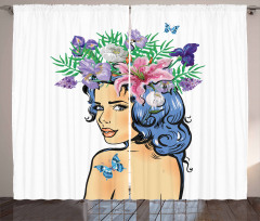 Floral Spring Woman Teen Curtain