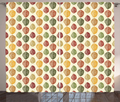 Colorful Beans Vintage Style Curtain