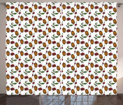 Beans with Blooming Flowers Curtain