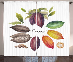 Exotic Food Colorful Design Curtain