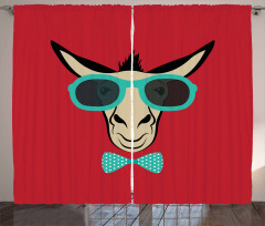 Donkey Wearing Sunglasses Curtain