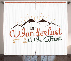 Wanderlust We Trust Text Curtain
