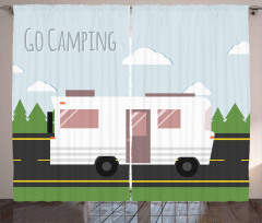 Go Camping Words with a Truck Curtain