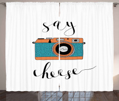Say Cheese Lettering Photo Curtain