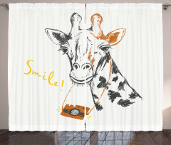 Smile Words with Giraffe Curtain