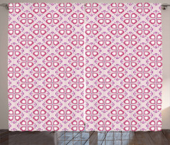 Feminine Pink Composition Curtain