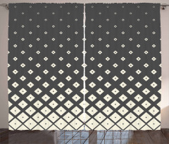 Rhombus Shapes Design Curtain