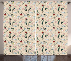 Romantic Nostalgic Blossom Curtain