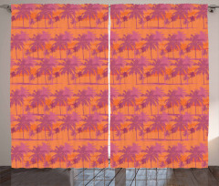 Palm Tree Pattern Vacation Curtain