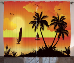 Coconut Palms and Surfer Curtain