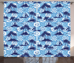 Exotic Palms Cruise Ship Curtain