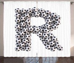 Soccer Theme Sports Curtain