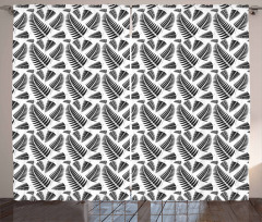 Bunch of Leaves Pattern Exotic Curtain