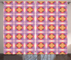Psychedelic Colorful Grid Curtain