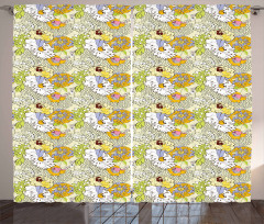 Spring and Summer Flowers Curtain